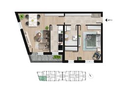 Complex Rezidential Lacul Morii 19 apartament cu 2 camere